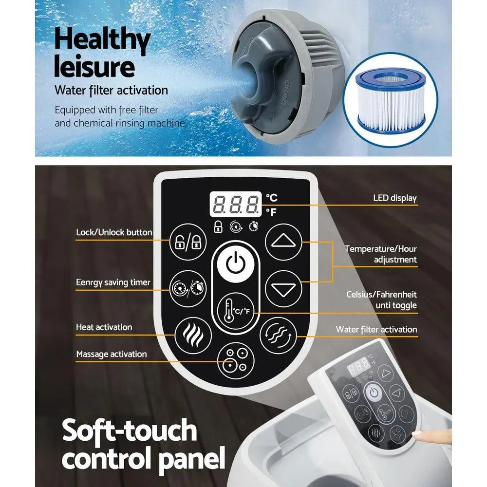 Bestway Inflatable Spa Pool Massage Portable Hot Tub Lay-Z Spa Mini Bath Pools Deals499