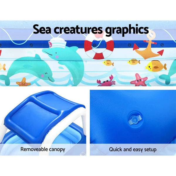 Bestway Kids Play Pools Above Ground Inflatable Swimming Pool Canopy Sunshade Deals499