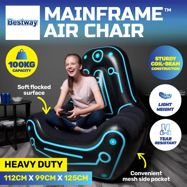 Bestway Mainframe Air Chair Inflatable Gaming Sofa Seat Cruiser Chair Deals499