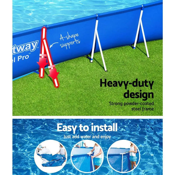 Bestway Swimming Pool Above Ground Heavy Duty Steel Pro™ Frame Pools 4M Deals499