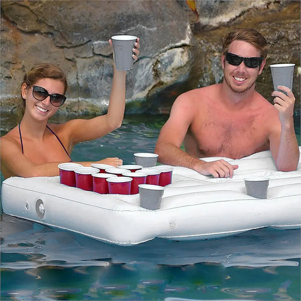 Big PVC Inflatable Beer Pong Raft Floating Pool Party Pong Game Table Lounge Toy Deals499