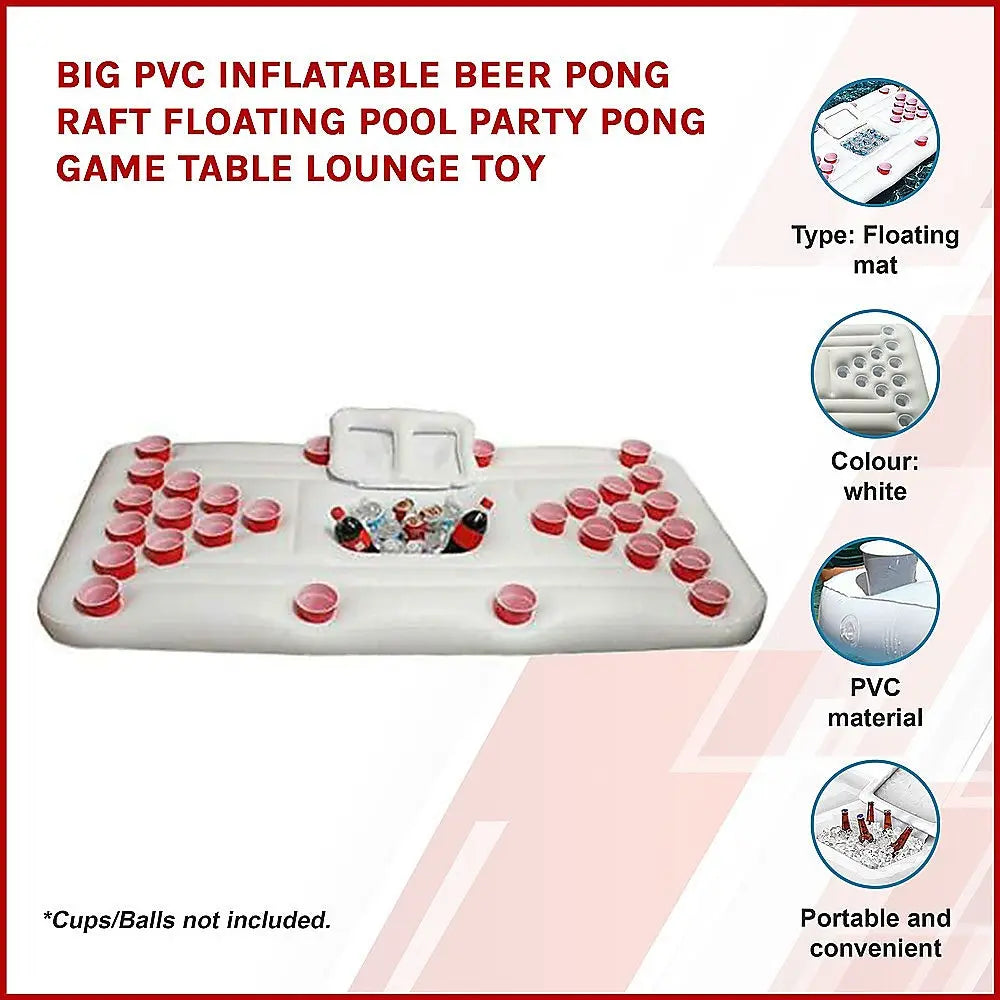 Big PVC Inflatable Beer Pong Raft Floating Pool Party Pong Game Table Lounge Toy Deals499