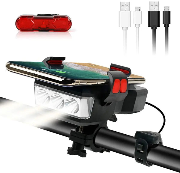Bike LED Light 550LM Front and Back USB Rechargeable with 4000mAh Power Bank and IPX4 Waterproof Deals499