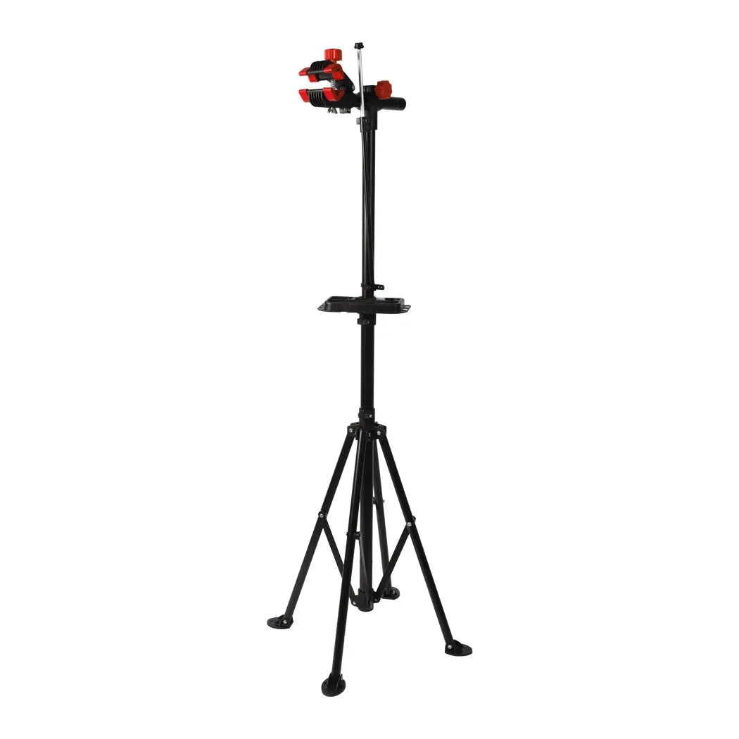 Bike Repair Stand Work Rack With Tool Tray Home Mechanic Bicycle Maintenance Red Deals499