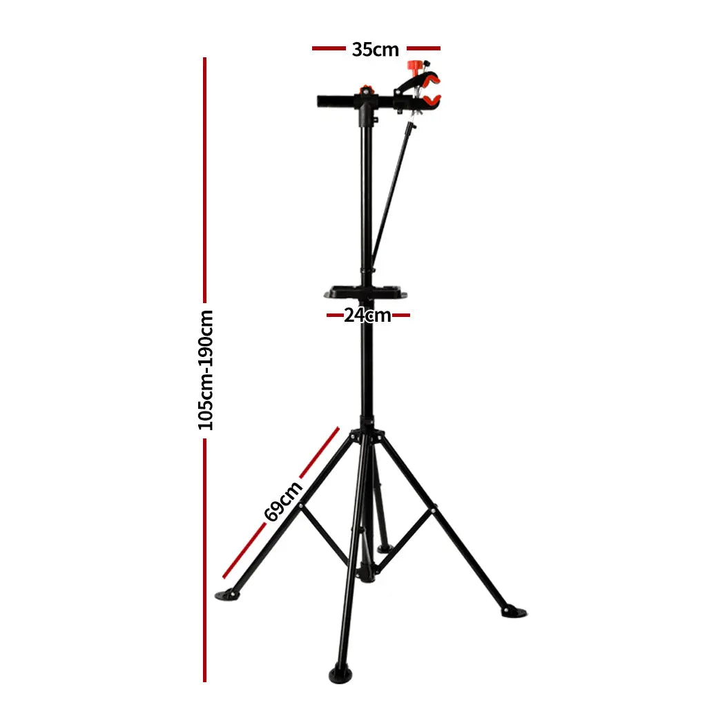 Bike Repair Stand Work Rack With Tool Tray Home Mechanic Bicycle Maintenance Red Deals499