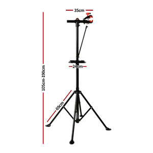 Bike Repair Stand Work Rack With Tool Tray Home Mechanic Bicycle Maintenance Red Deals499