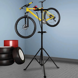 Bike Repair Stand Work Rack With Tool Tray Home Mechanic Bicycle Maintenance Red Deals499