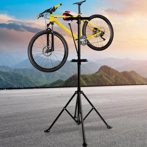 Bike Repair Stand Work Rack With Tool Tray Home Mechanic Bicycle Maintenance Red Deals499