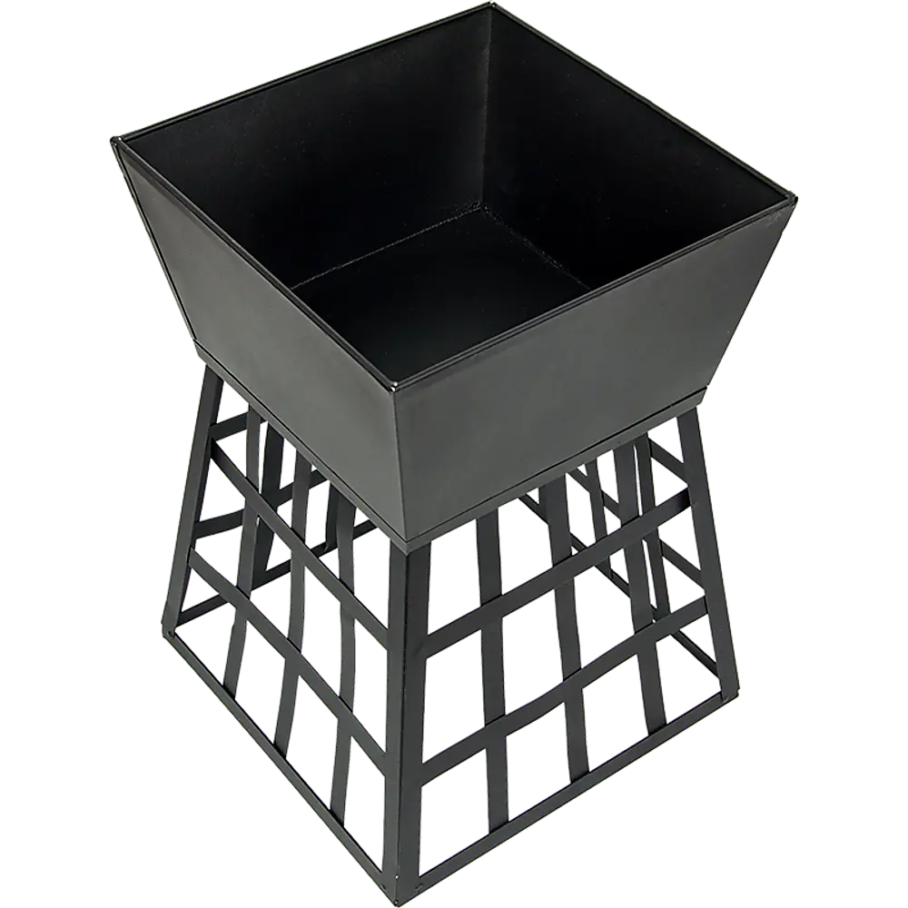 Black Fire Pit Square Log Patio Garden Heater Outdoor Table Top BBQ Camping Deals499