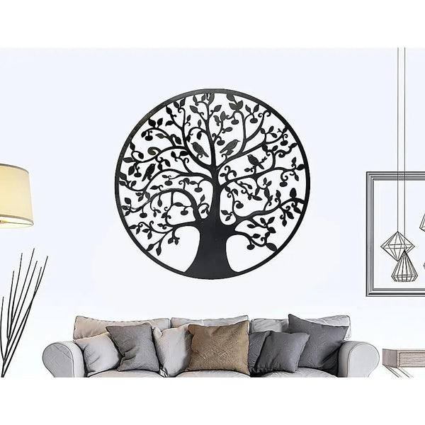 Black Tree of Life Wall Art Hanging Metal Iron Sculpture Garden 60cm Deals499