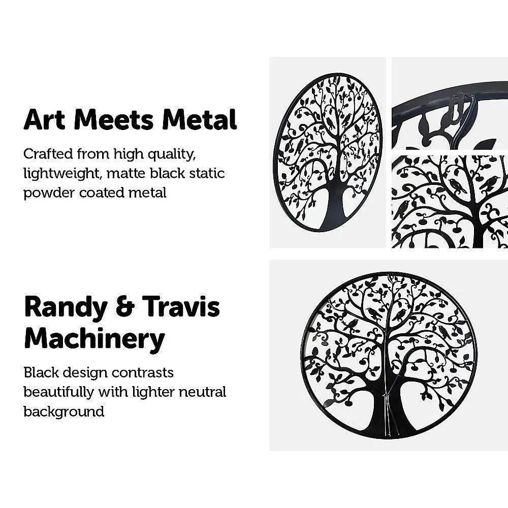Black Tree of Life Wall Art Hanging Metal Iron Sculpture Garden 60cm Deals499