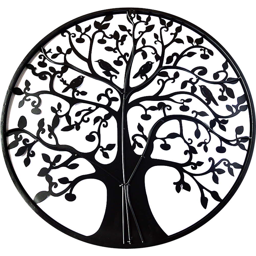 Black Tree of Life Wall Art Hanging Metal Iron Sculpture Garden 60cm Deals499