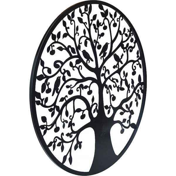Black Tree of Life Wall Art Hanging Metal Iron Sculpture Garden 60cm Deals499
