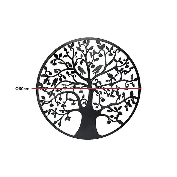 Black Tree of Life Wall Art Hanging Metal Iron Sculpture Garden 60cm Deals499