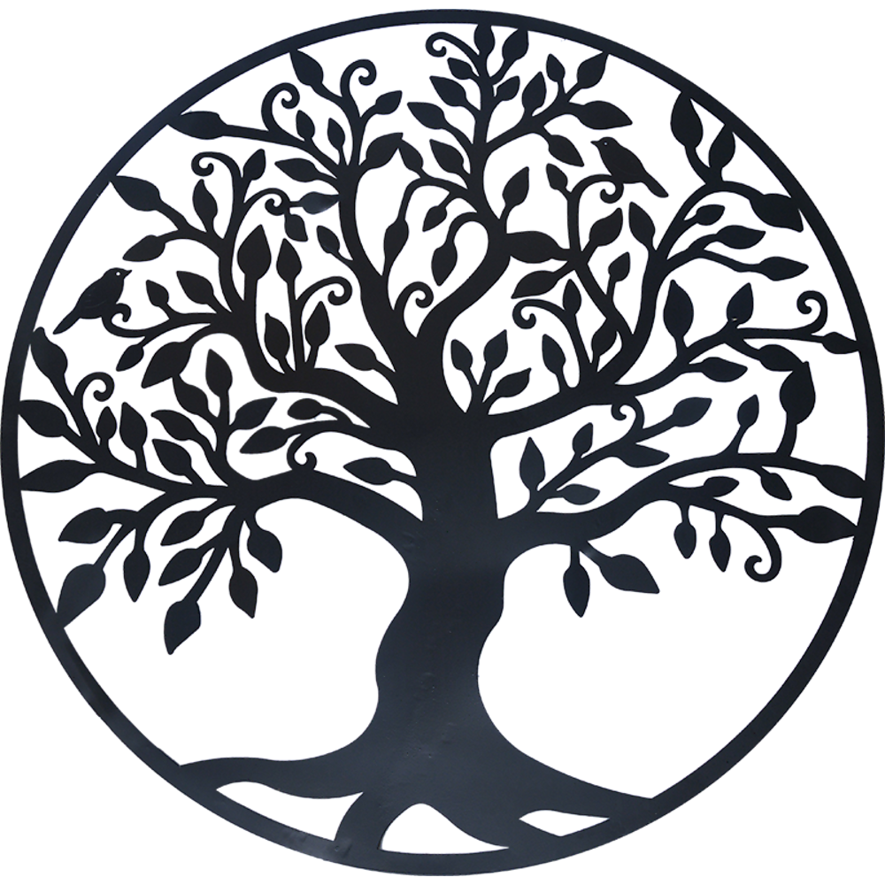 Black Tree of Life Wall Art Hanging Metal Iron Sculpture Garden 99cm Deals499