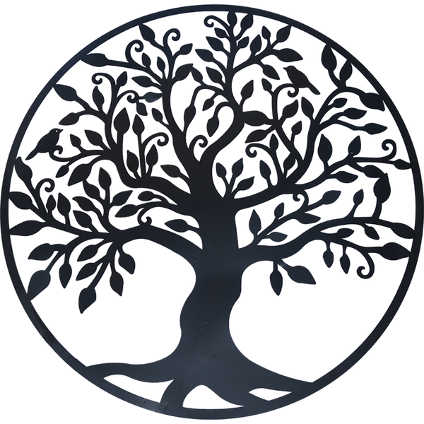 Black Tree of Life Wall Art Hanging Metal Iron Sculpture Garden 99cm Deals499