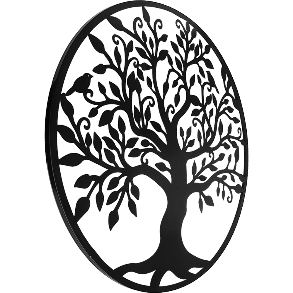 Black Tree of Life Wall Art Hanging Metal Iron Sculpture Garden 99cm Deals499