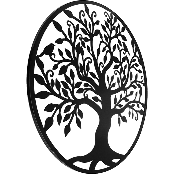 Black Tree of Life Wall Art Hanging Metal Iron Sculpture Garden 99cm Deals499