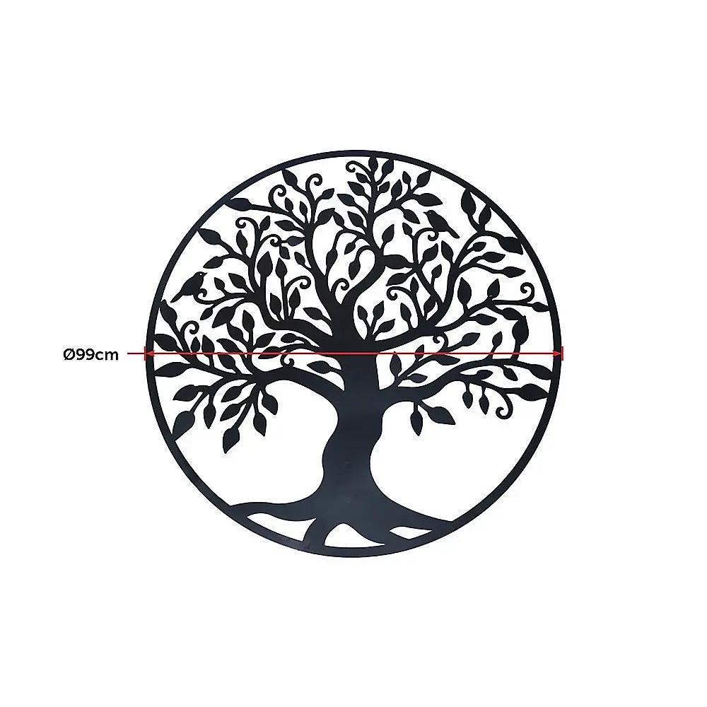 Black Tree of Life Wall Art Hanging Metal Iron Sculpture Garden 99cm Deals499