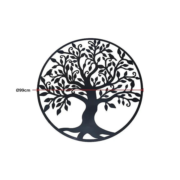 Black Tree of Life Wall Art Hanging Metal Iron Sculpture Garden 99cm Deals499