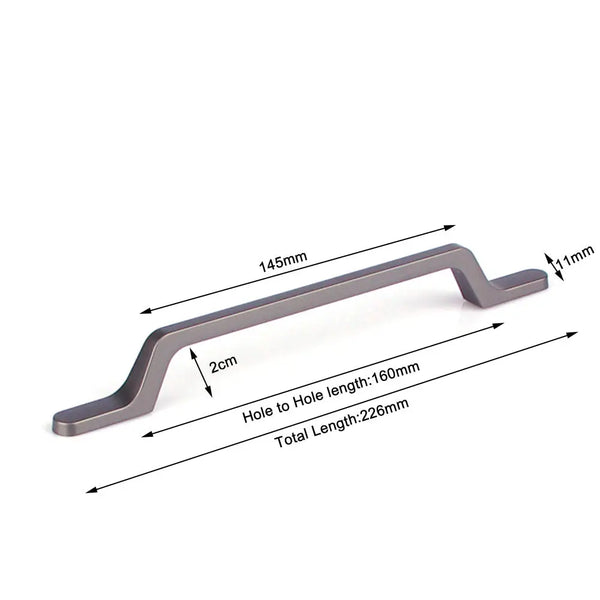 Black Zinc Kitchen Cabinet Handles Drawer Bar Handle Pull 160mm Deals499