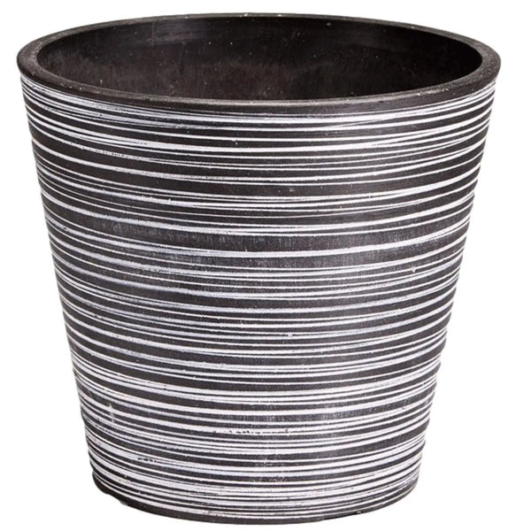 Black and White Engraved Pot 17cm Deals499