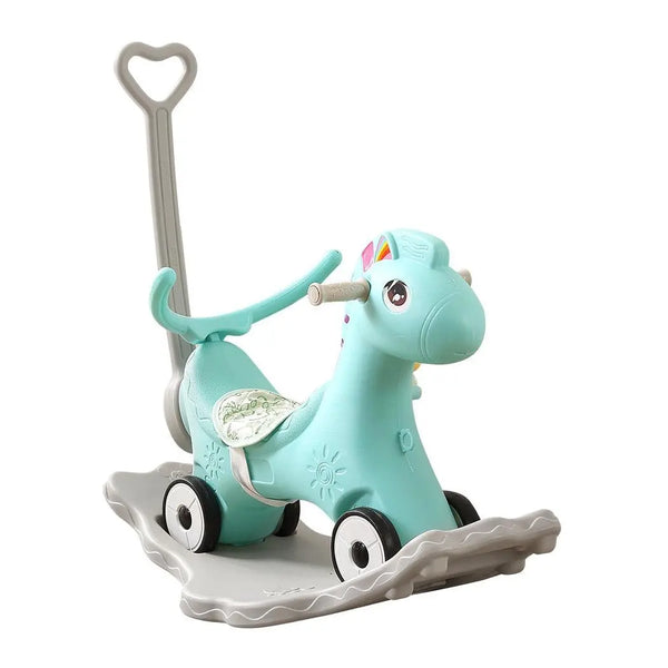 BoPeep Kids 4-in-1 Rocking Horse Toddler Baby Horses Ride On Toy Rocker Green Deals499