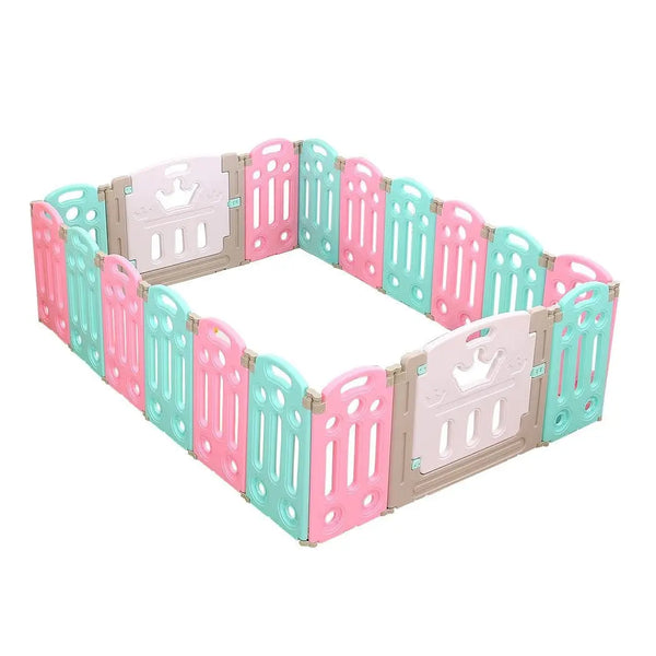 BoPeep Kids Playpen Baby Safety Gates Kid Play Pen Toddler Fence Room 14 Panels Deals499