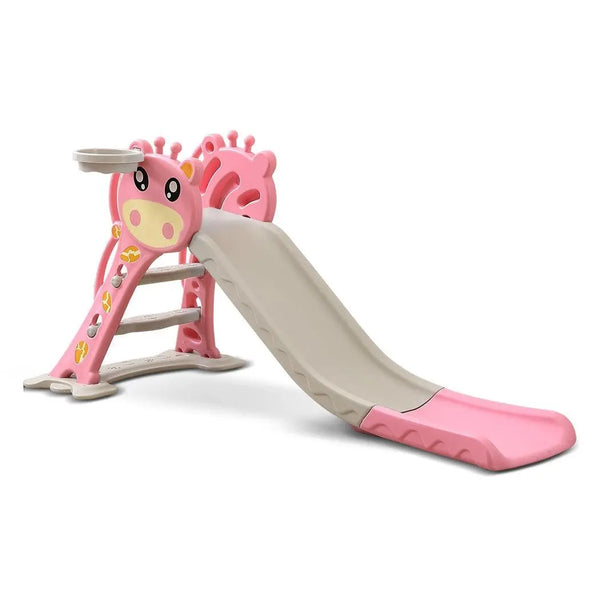 BoPeep Kids Slide Outdoor Basketball Ring Activity Center Toddlers Play Set Pink Deals499