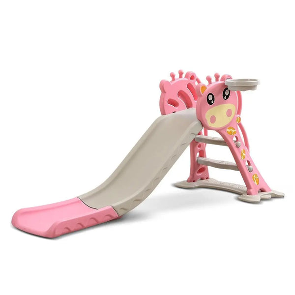 BoPeep Kids Slide Outdoor Basketball Ring Activity Center Toddlers Play Set Pink Deals499