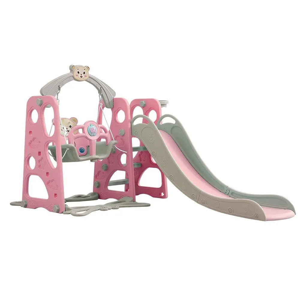 BoPeep Kids Slide Swing Basketball Ring Activity Center Toddlers Play Set Pink Deals499