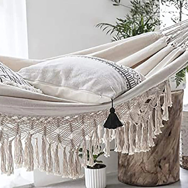 Boho Cotton Macrame Hammock-Natural Deals499