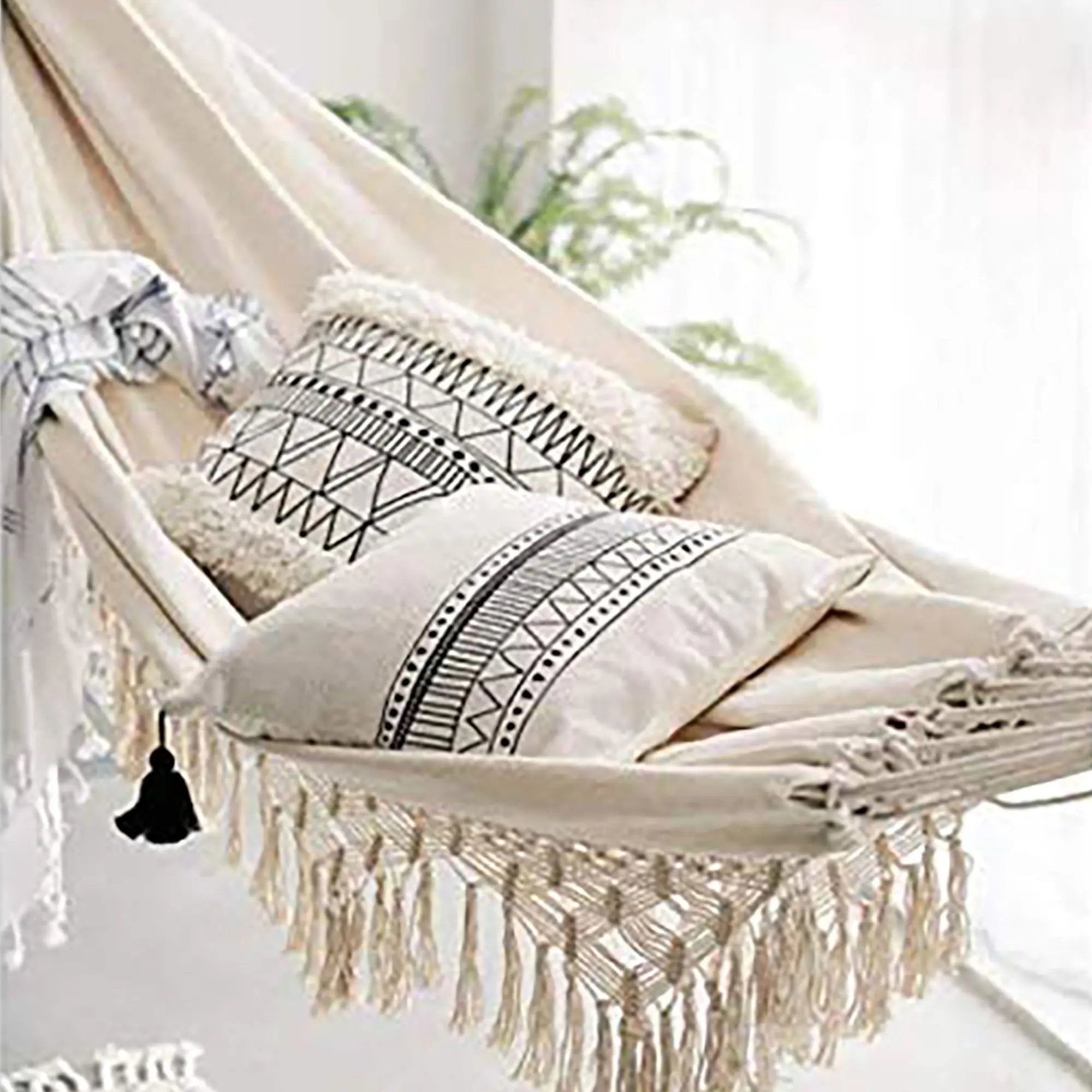 Boho Cotton Macrame Hammock-Natural Deals499