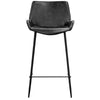 Brando  Set of 2 PU Leather Upholstered Bar Chair Metal Leg Stool Vintage Grey Deals499