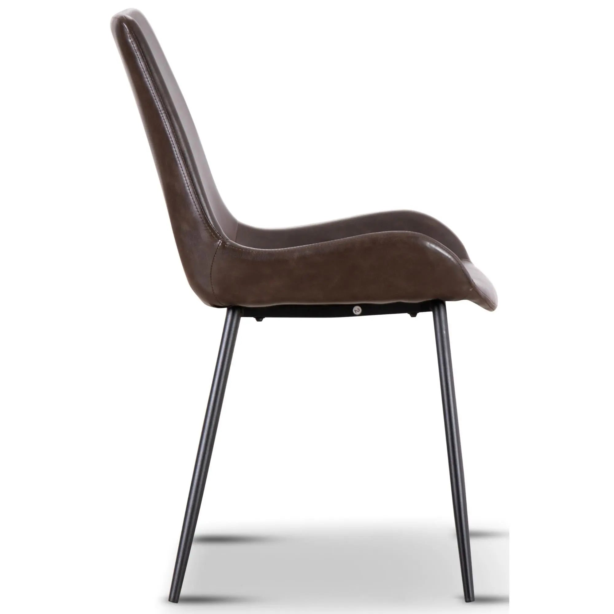 Brando  Set of 2 PU Leather Upholstered Dining Chair Metal Leg - Brown Deals499