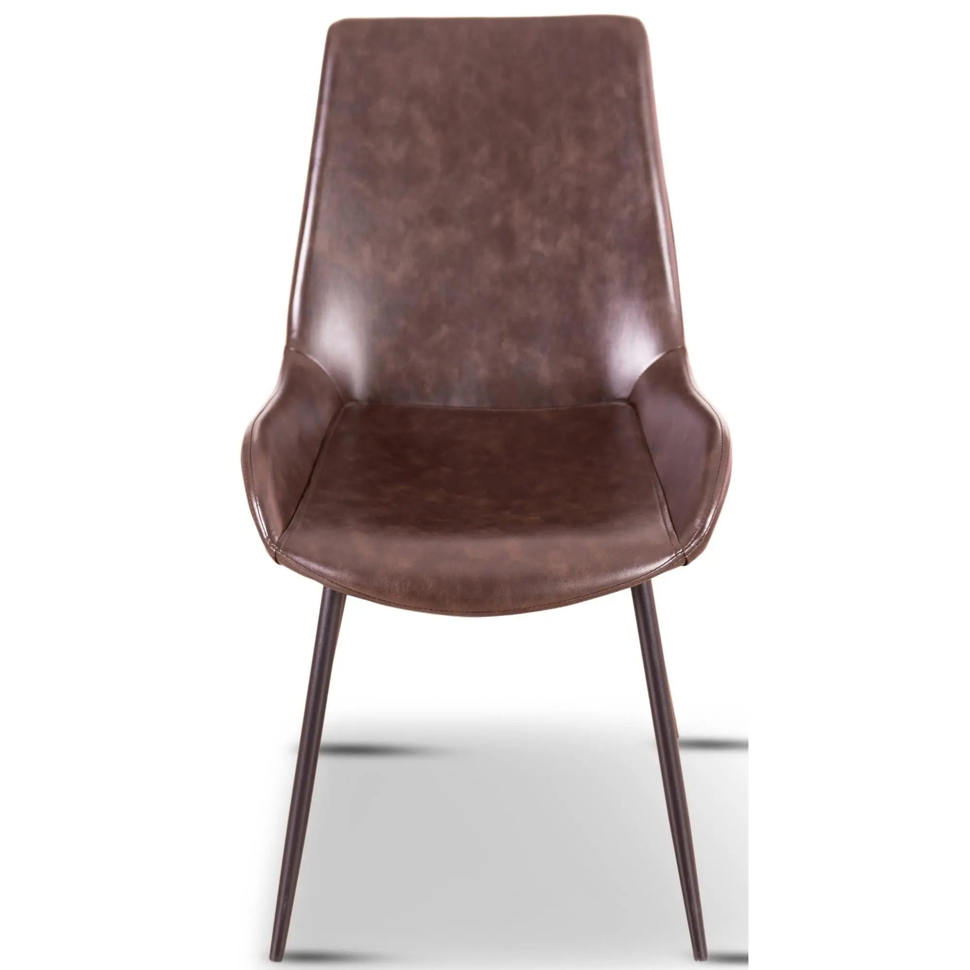 Brando  Set of 2 PU Leather Upholstered Dining Chair Metal Leg - Brown Deals499