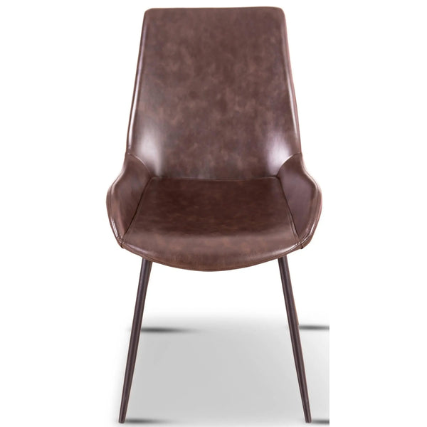 Brando  Set of 8 PU Leather Upholstered Dining Chair Metal Leg - Brown Deals499