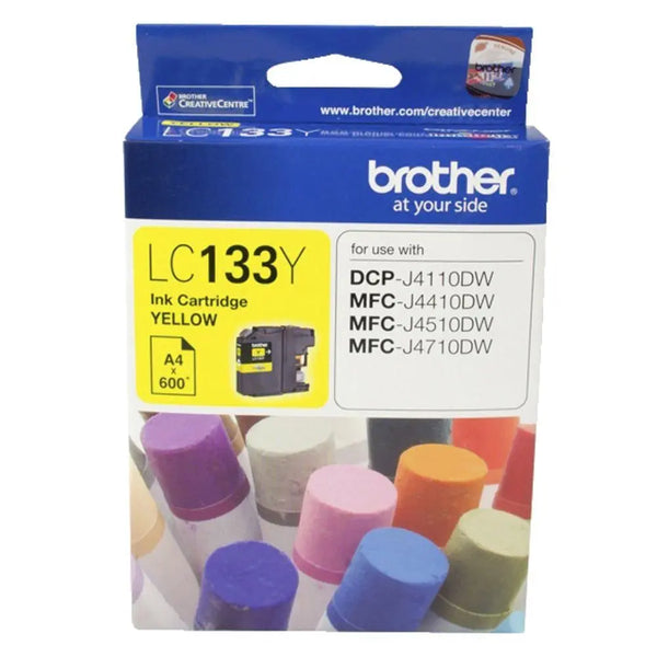 Brother LC-133Y Yellow Ink-MFC-J6520DW/J6720DW/J6920DW and DCP-J4110DW/MFC-J4410DW/J4510DW/J4710DW and DCP-J152W/J172W/J552DW/J752DW/MFC-J245/etc. BROTHER