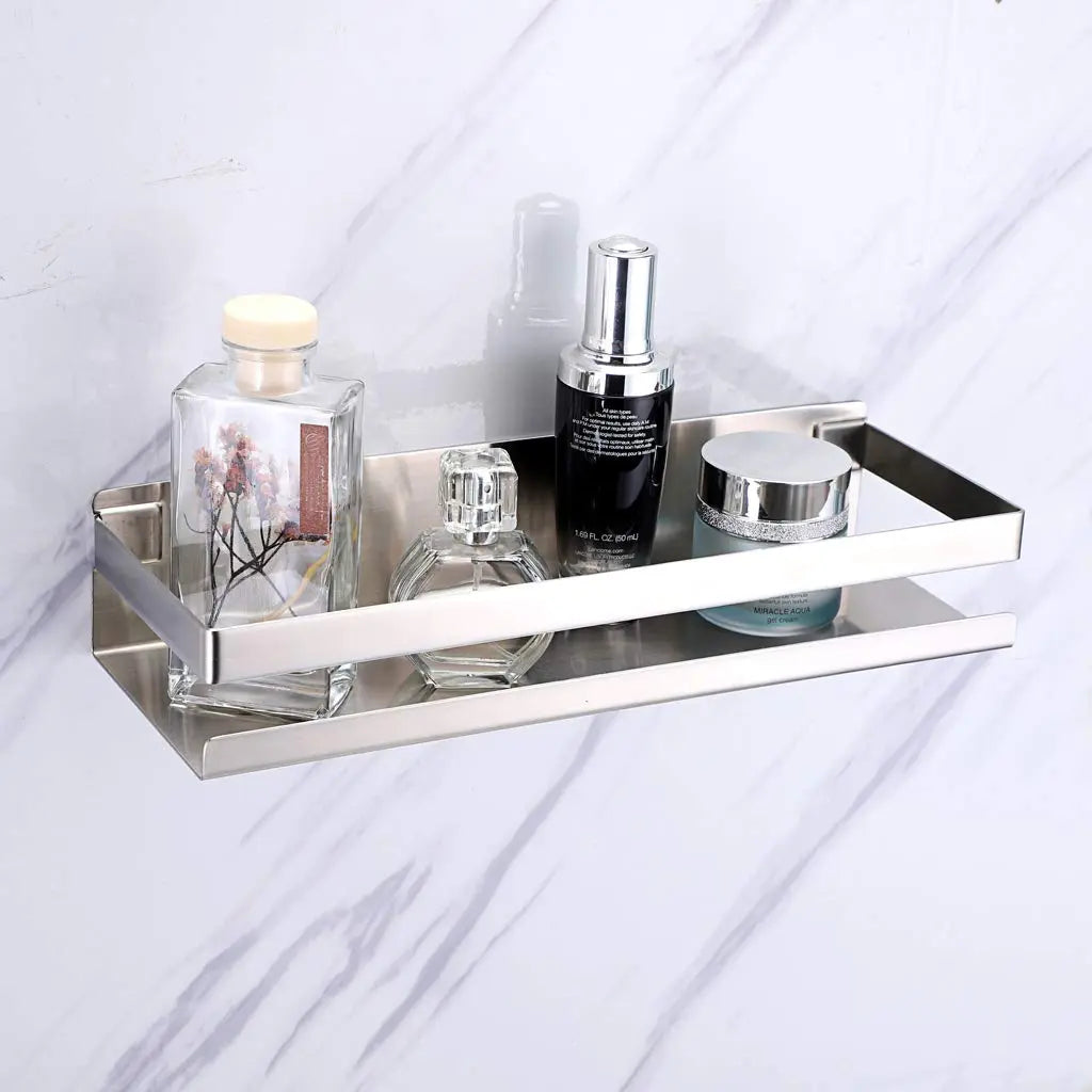 Brushed Bathroom Shower Shelf Kitchen Rack Storage Shelves Shampoo Holder Organizer Deals499