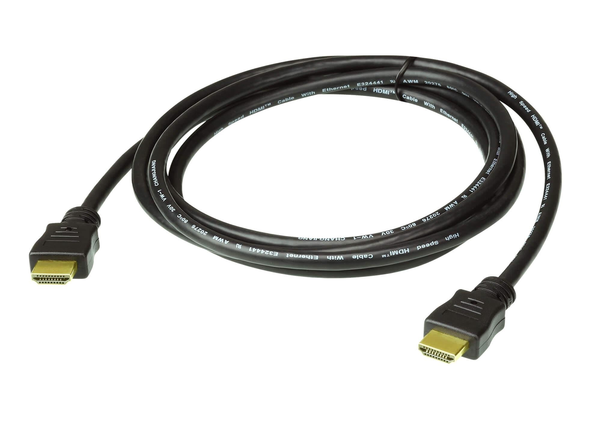ATEN Premium 5m High Speed HDMI Cable with Ethernet, supports up to 4096 x 2160 @ 60Hz, High quality tinned copper wire gold plated connectors ATEN