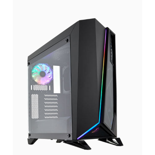 CORSAIR Carbide SPEC-OMEGA RGB ATX Mid-Tower Tempered Glass Gaming Case, Brilliant RGB LED front fascia, 2x RGB HD Fan, Black (LS) CORSAIR