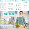 CARLA HOME 2 Tier Dish Rack with Drain Board for Kitchen Counter and Plated Chrome Dish Dryer Silver 42 x 25,5 x 38 cm Deals499