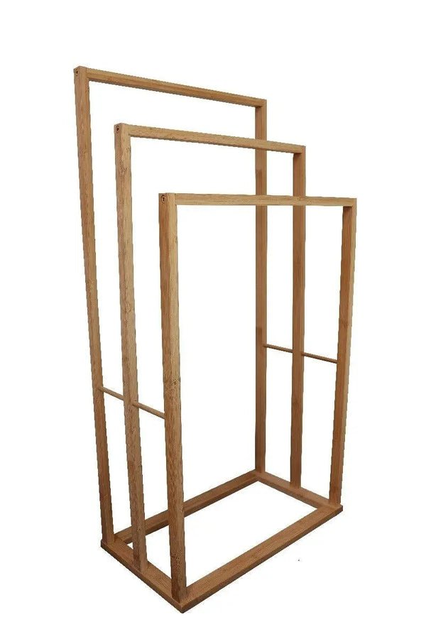 CARLA HOME Bamboo Towel Bar Holder Rack 3-Tier Freestanding for Bathroom and Bedroom Deals499