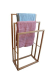 CARLA HOME Bamboo Towel Bar Holder Rack 3-Tier Freestanding for Bathroom and Bedroom Deals499