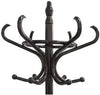 CARLA HOME Brown Coat Rack with Stand Wooden Hat and 12 Hooks Hanger Walnut tree Deals499