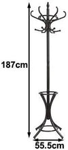 CARLA HOME Brown Coat Rack with Stand Wooden Hat and 12 Hooks Hanger Walnut tree Deals499