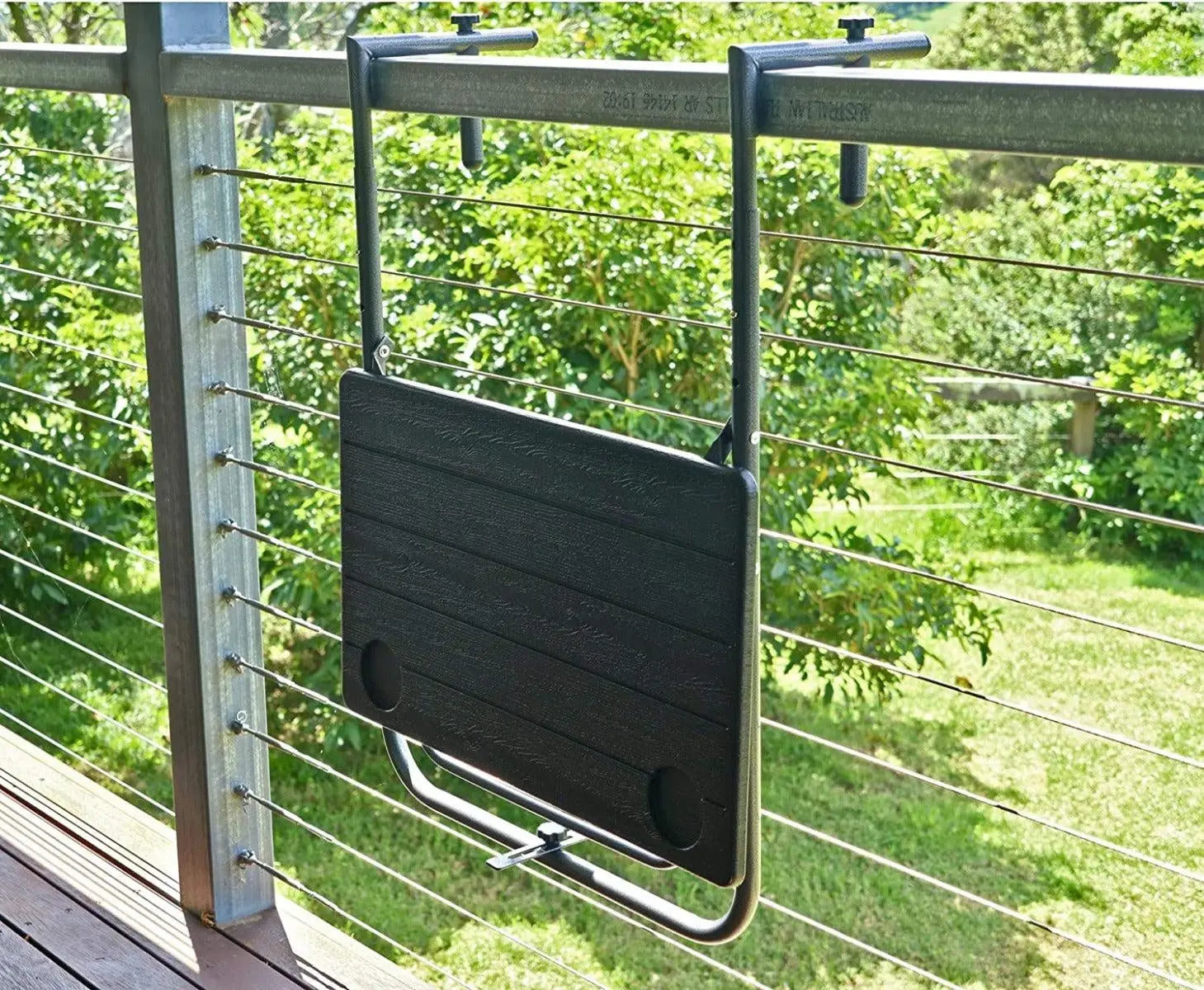 CARLA HOME Shelf Wood Grain Finish Balcony Table Deals499