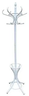 CARLA HOME White Coat Rack with Stand Wooden Hat and 12 Hooks Hanger Walnut tree Deals499