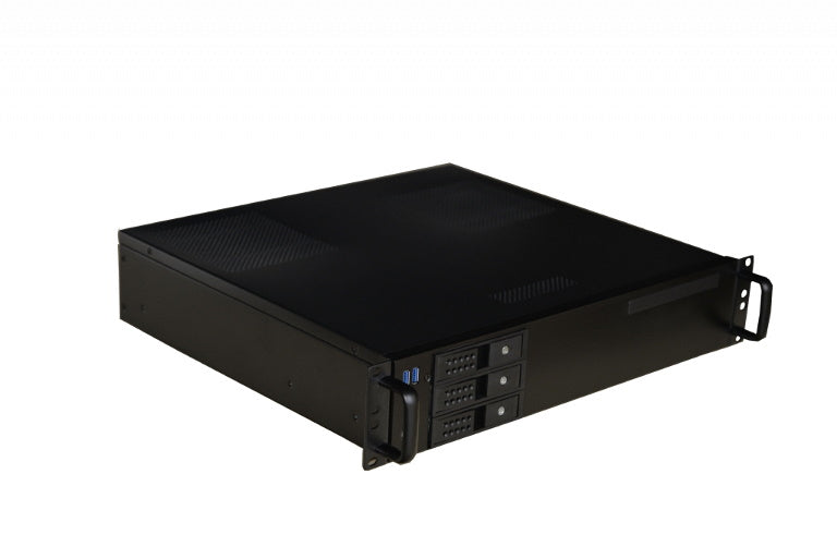 TGC Rack Mountable Server Chassis 2U 380mm Depth, 3x Ext 3.5' Bays, 2x Int 3.5' Bays, 1x Int 2.5' Bay, 4x Low Profile PCIE Slots, MATX MB, ATX PSU TGC