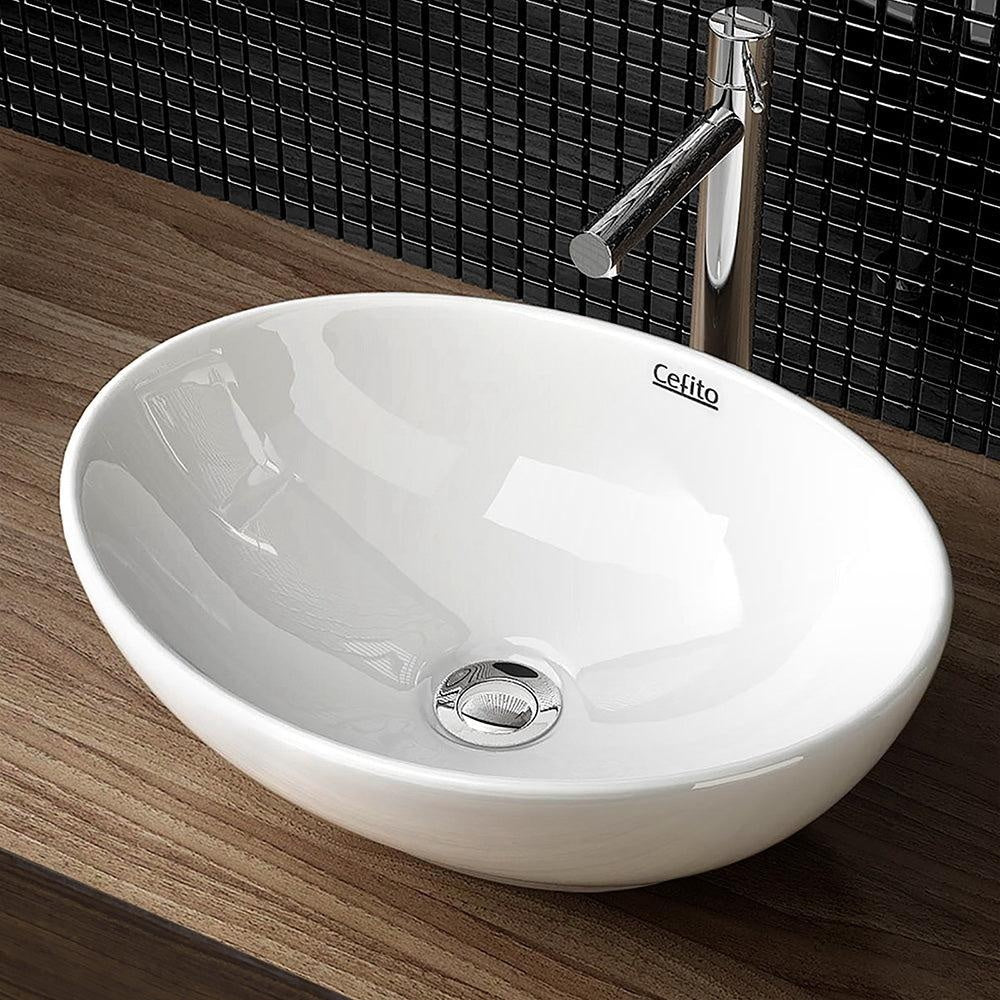 Cefito Ceramic Oval Sink Bowl - White Deals499